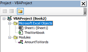excel vba project with module