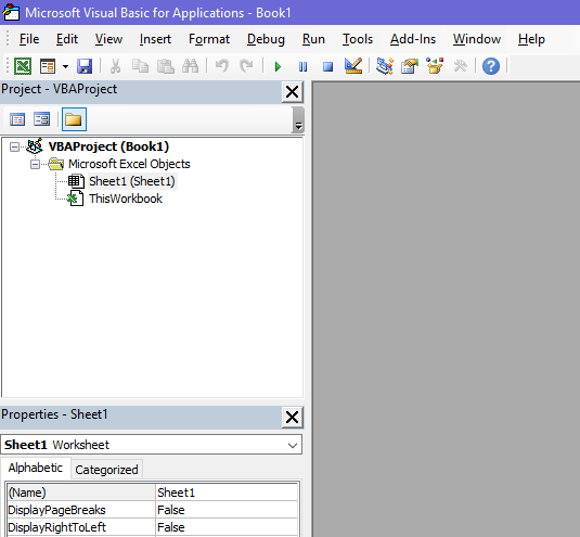 vba editor